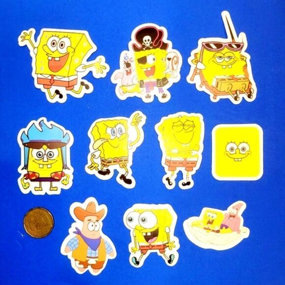 3/$20 Brand New 10x Waterproof Spongebob Stickers #1 - Picture 1 of 1